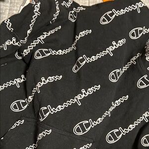 Champion Kids Black Logo Bottoms